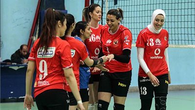 سيدات طائرة الأهلي يصعدن إلى نهائي كأس مصر