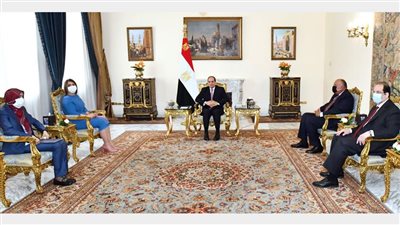 الرئيس السيسي لوزيرة خارجية ليبيا: لا تخشي في الله لومة لائم.. ونجلاء المنقوش: شاكرة دعمك يا سيادة الرئيس للمرأة أولًا ولليبيا ثانيًّا