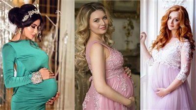 فساتين حوامل للسهرات مميزة وأنيقة تناسب موضة صيف 2021
