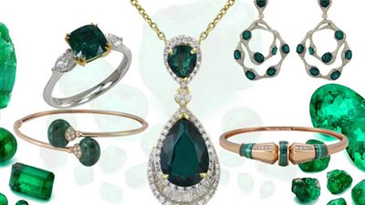 لإطلالة ملكية وعصرية.. إكسسوارات فخمة مرصعة بحجر الزمرد