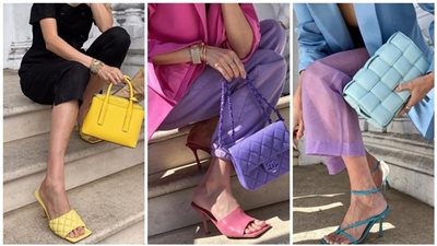 موديلات أحذية وحقائب ملونة تناسب أجواء صيف 2021