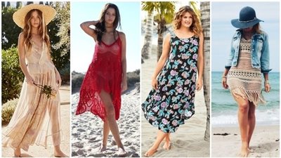 «طويلة وقصيرة».. أبرز موديلات فساتين البحر في صيف 2021
