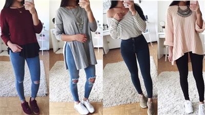 أفكار لـ«تظبيط» البنطلون الجينز على ملابس الشتاء| صور