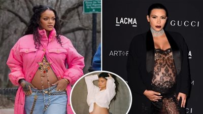 آخرهن ريهانا.. نجمات العالم يكشفن حملهن بالبطون العارية| صور