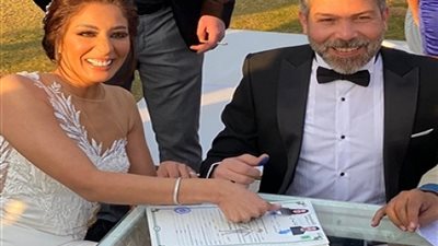 زفاف الإعلامية هبة الهواري والنجم ياسر فرج| صور