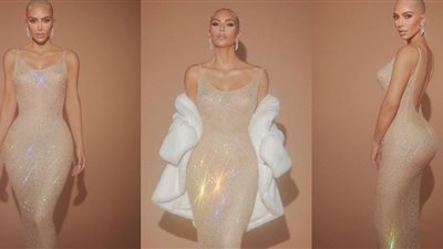«أغلى فستان في العالم».. كيم كارداشيان تتألق بثوب «مارلين مونرو»| صور