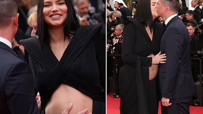 «بقبلة رومانسية وبطن مكشوف».. الموديل «أدريانا ليما» تُشعل أجواء مهرجان كان السينمائي