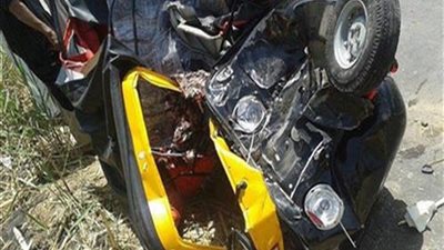 إصابة 3 سيدات في حادث انقلاب توك توك ببني سويف