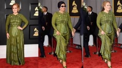 هل ارتدت المغنية الشهيرة «أديل» فستان أم كلثوم.. ما القصة؟