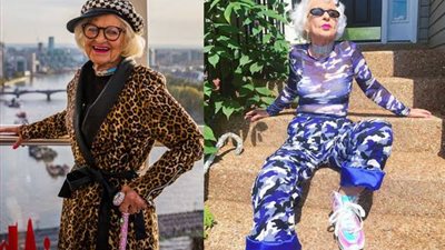 صور| بادي وينكلي.. شاهدي أغرب موديل مثيرة عمرها 92 عامًا