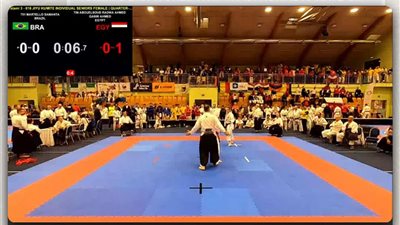 رضوى أحمد جابر تصل إلى المربع الذهبي كوميتيه ببطولة العالم للكاراتيه التقليدي