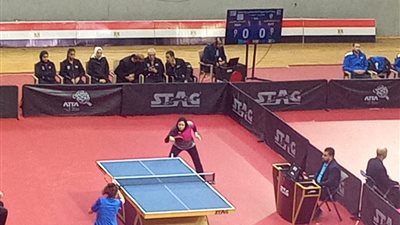 هنا جودة تفتتح انتصارات الأهلي في نصف نهائي البطولة العربية لتنس الطاولة