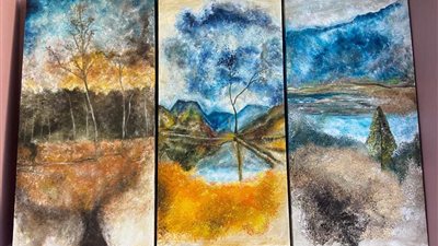 « أنامل من ذهب» مارينا نبيل موهبة في الرسم وتصميم قطع الديكور اليدوية