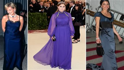 أشهرهن الأميرة ديانا| أزياء نساء العائلات الملكية في «ميت جالا Met Gala»