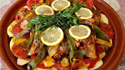 طريقة عمل طاجن السمك اللذيذ