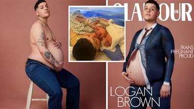 الرجل الحامل يثير غضب رواد السوشيال ميديا بعد تصدره غلاف مجلة جلامور البريطانية 