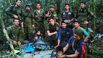 إنقاذ 4 أطفال بعد بقائهم 40 يومًا في غابات الأمازون بينهم «طفل عمره عام» 