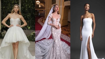 5 فساتين مناسبة للعروس القصيرة تجعلها أكثر طولا