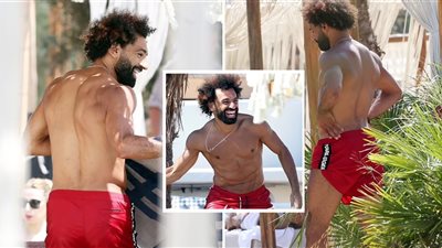 محمد صلاح يستعرض لياقته البدنية على شواطيء اليونان وسط شائعات إنتقاله للدوري السعودي