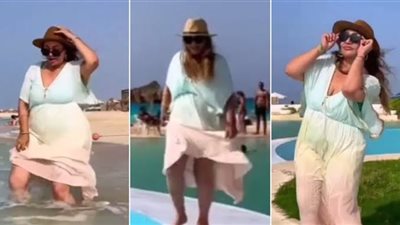 ليلى علوي تستمتع بأجازتها على أنغام «هرمون السعادة» وتامر حسني يعلق «حلاوتك يا لولا» 