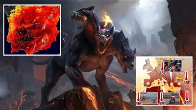 جحيم سيربيروس| أوروبا على صفيح ساخن ودرجة حرارة الأرض أكثر من 60 درجة مئوية