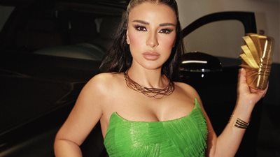 ماغي بو غصن تسحر القلوب بالأخضر المثير في أحدث ظهور (صور)