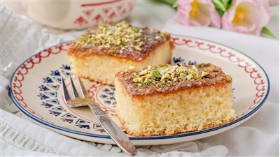 طريقة عمل البسيمة بجوز الهند مثل محلات الحلوى