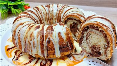 طريقة عمل كيكة السينابون الهشة