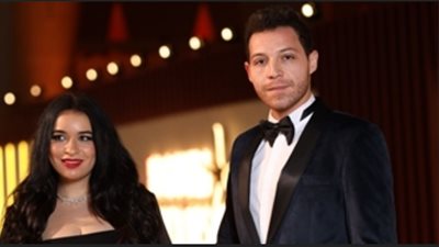 الظهور الأول لـ محمود حجازي برفقة زوجته في مهرجان الجونة (صور)