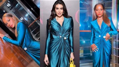 ياسمين صبري وداليا مبارك بنفس الفستان «أيهما أجمل؟» (صور)