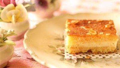 حلويات رمضان 2024 | طريقة عمل البسبوسة بالمهلبية