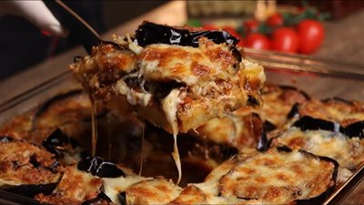 طريقة عمل طاجن الباذنجان بالجبن الموتزاريلا في مطبخك