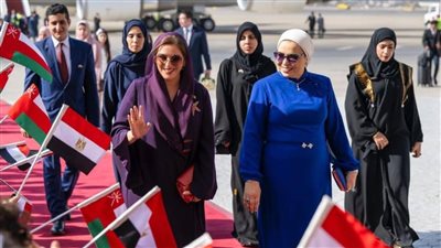 انتصار السيسي: سعيدة بمشاركة حرم جلالة سلطان عمان زيارة المتحف المصري الجديد