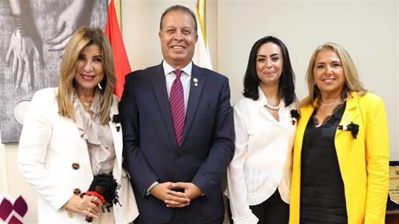 مايا مرسي تبحث مع وفد نادي روتاري مصر التعاون في مجال تمكين المرأة